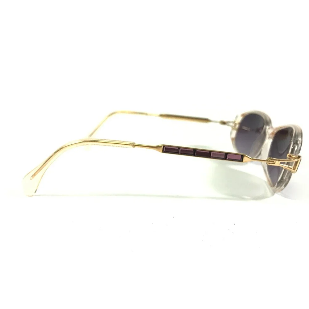 Daniel Swarovski Sunglasses S033 /20 Clear Pink Purple Crystals w Purple Lenses